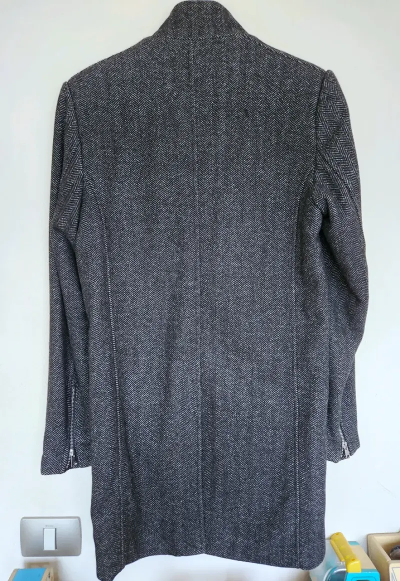Abrigo de lana gris para hombre HyM - 2