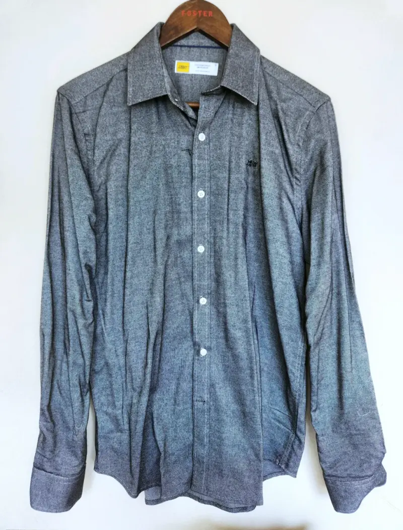 Camisa gris de hombre Newman manga larga - 1