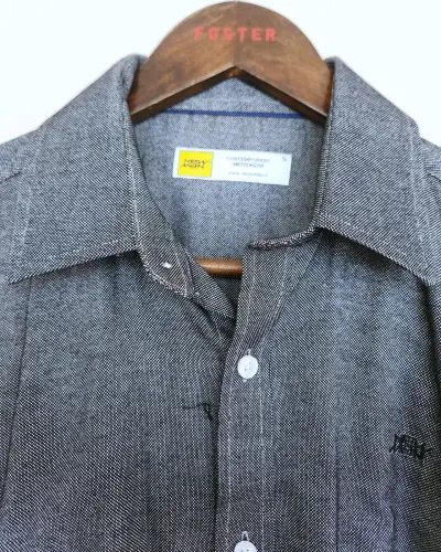 Camisa gris de hombre Newman manga larga - miniatura 3