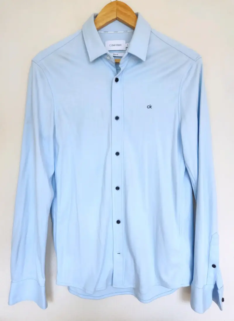 Camisa Calvin Klein celeste para hombre - 1