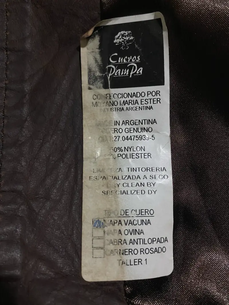 Abrigo de cuero argentino XS/S - 5