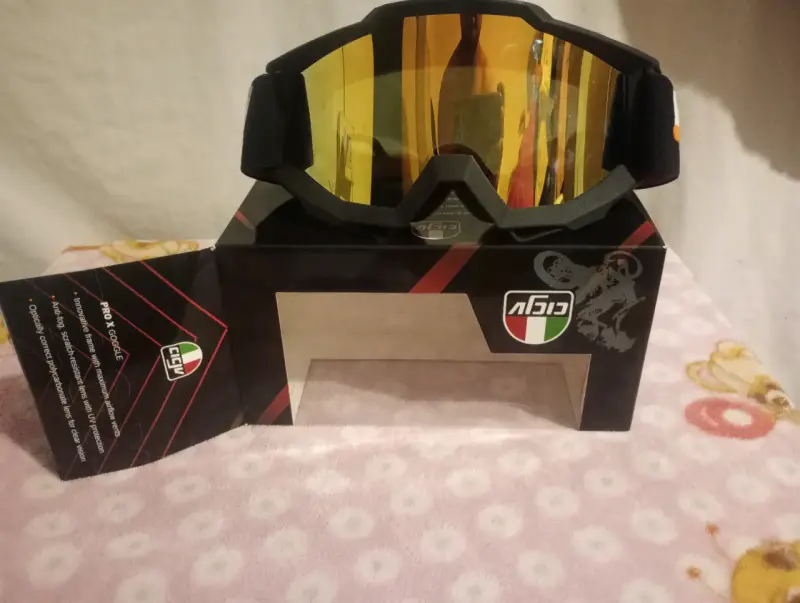 Gafas de motocross CGL Pro-X con lentes amarillos - 1