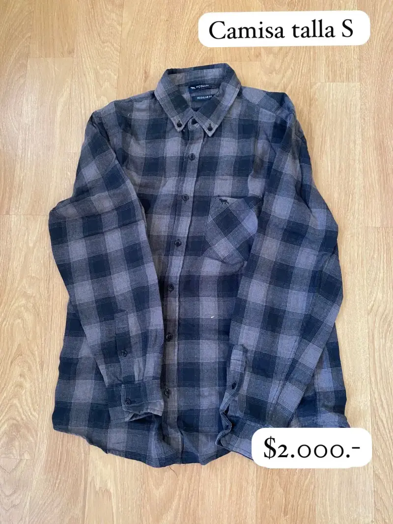 Camisa a cuadros talla S unisex