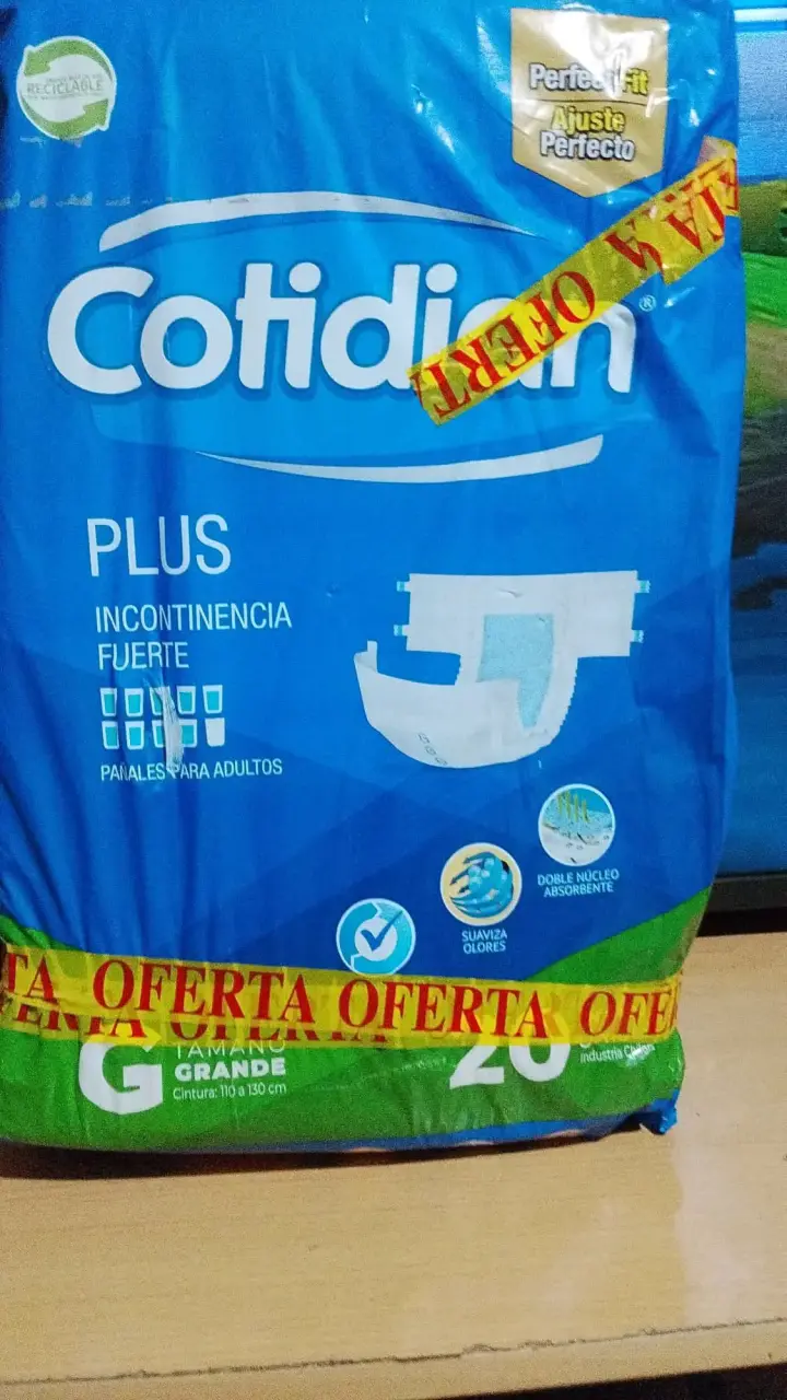 Pañales para adultos Cotidian Plus talla grande