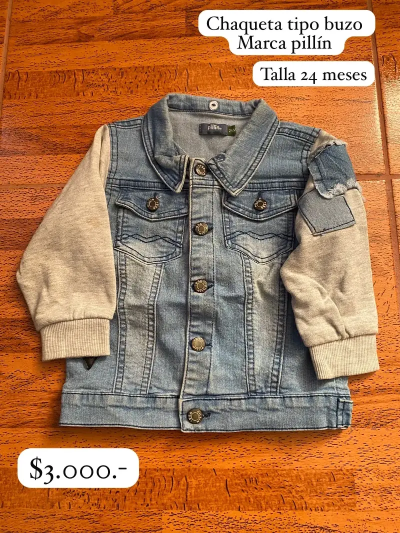 Chaqueta tipo buzo para niño Pillín 24 meses