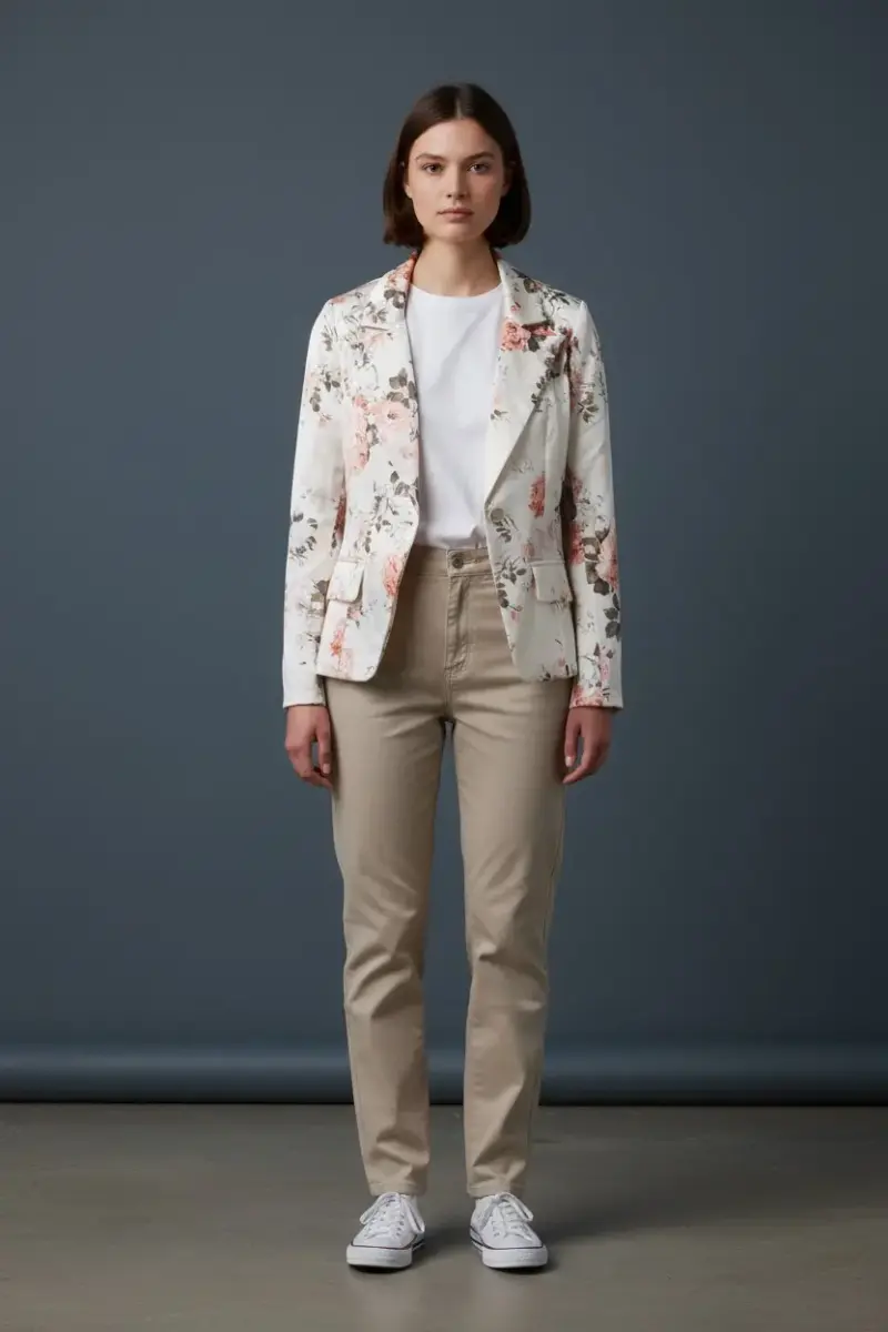 Blazer floral para mujer elegante y moderno - 1