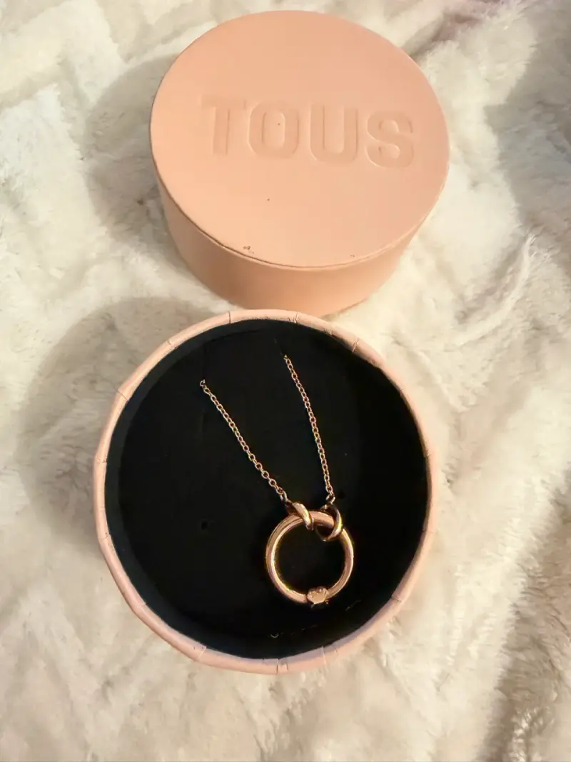Collar de oro rosa Tous con dije circular - 2