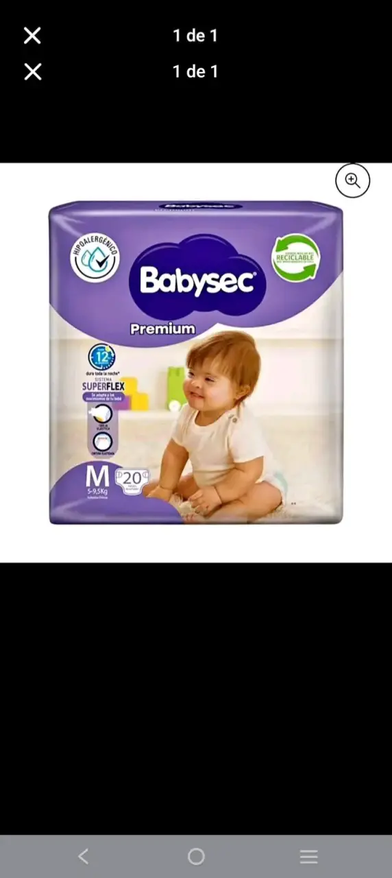 Pañales Babysec Premium Talla M 20 Unidades