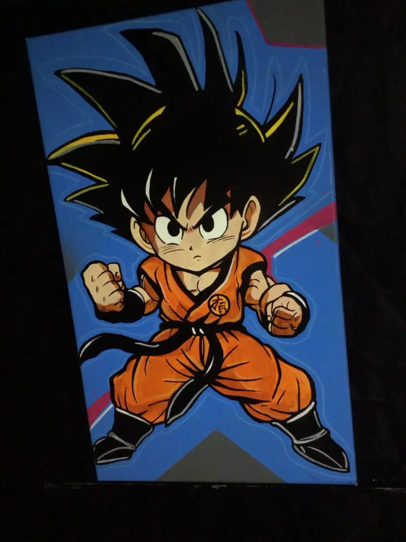 Cuadro decorativo de Goku estilo anime