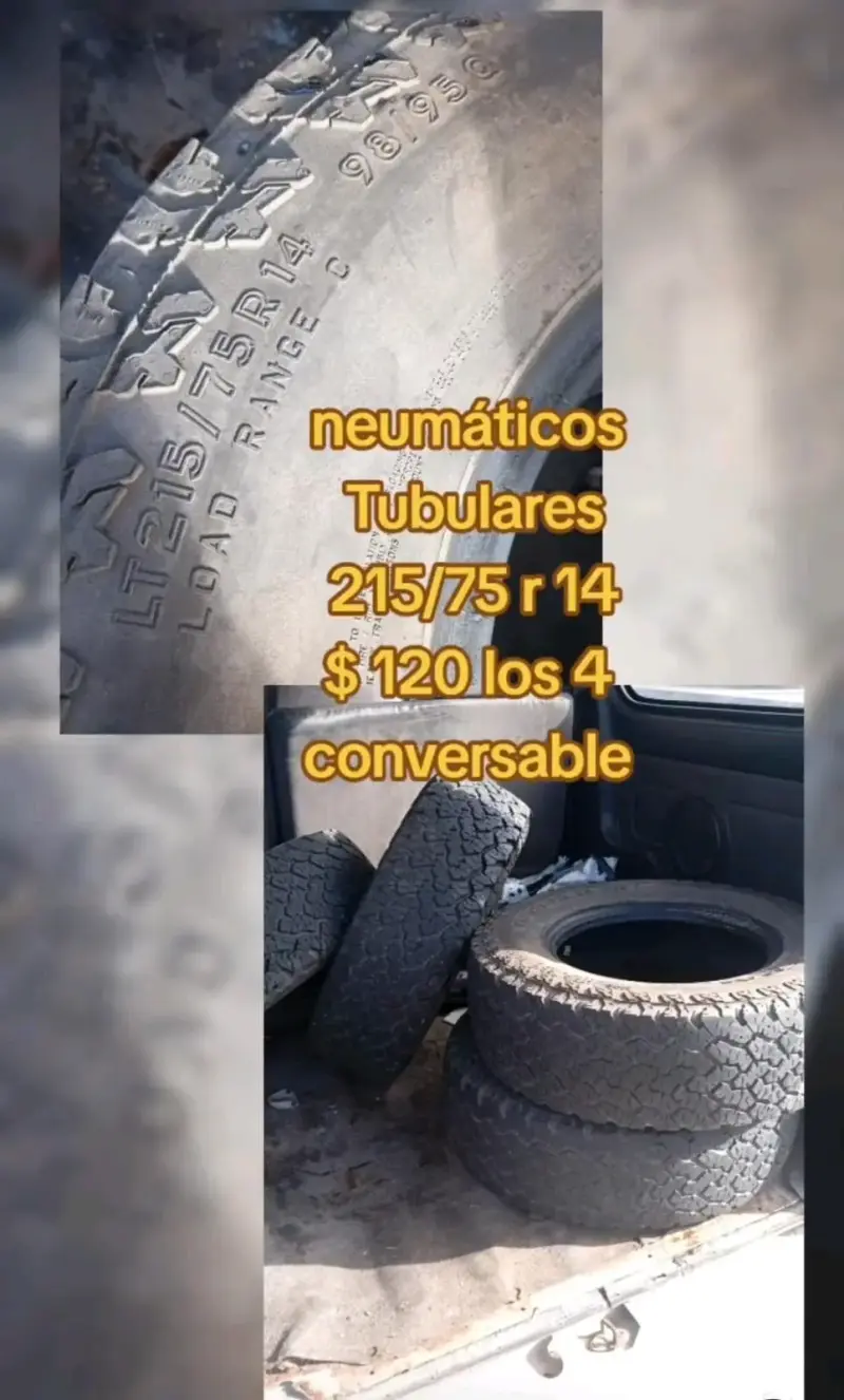Neumáticos Tubulares 215/75 R14 en Buen Estado