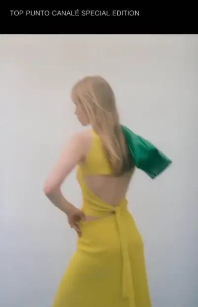 Top sin mangas amarillo Zara con lazo - miniatura 3