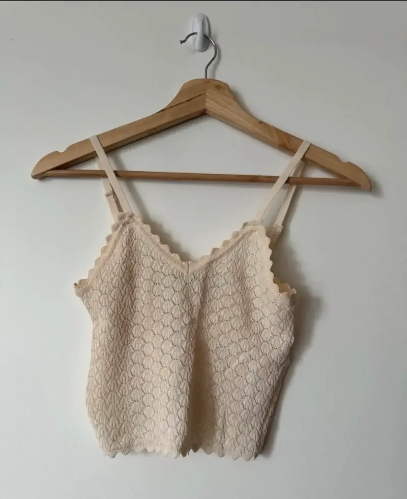 Crop top punto beige ZARA - 1
