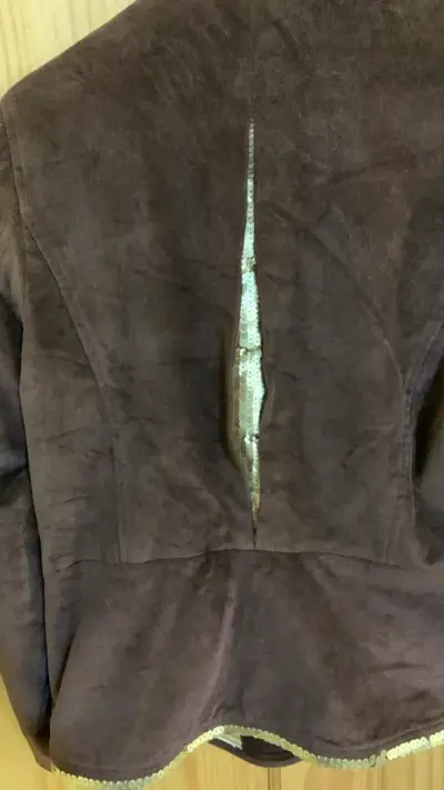 Blazer de terciopelo marrón con lentejuelas - miniatura 4