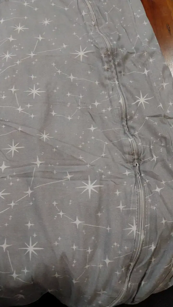 Saco de dormir para bebé gris con estrellas - 2