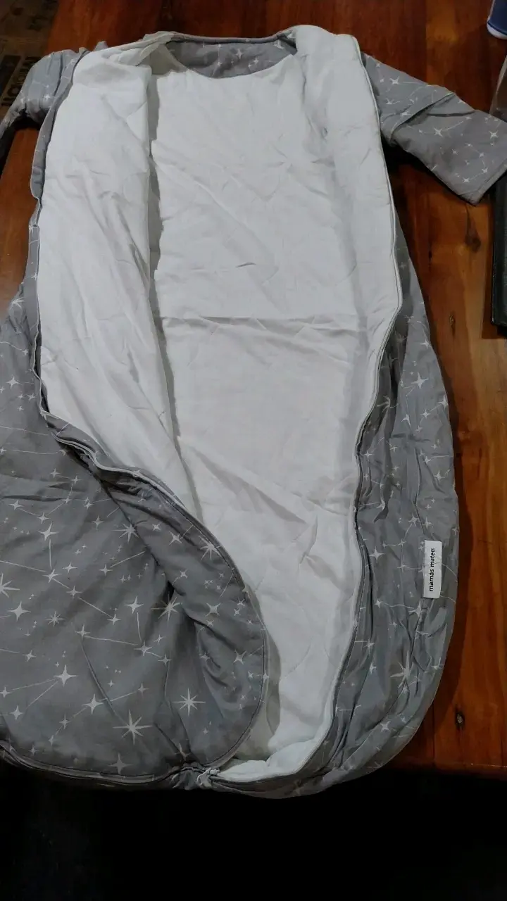 Saco de dormir para bebé gris con estrellas - 4