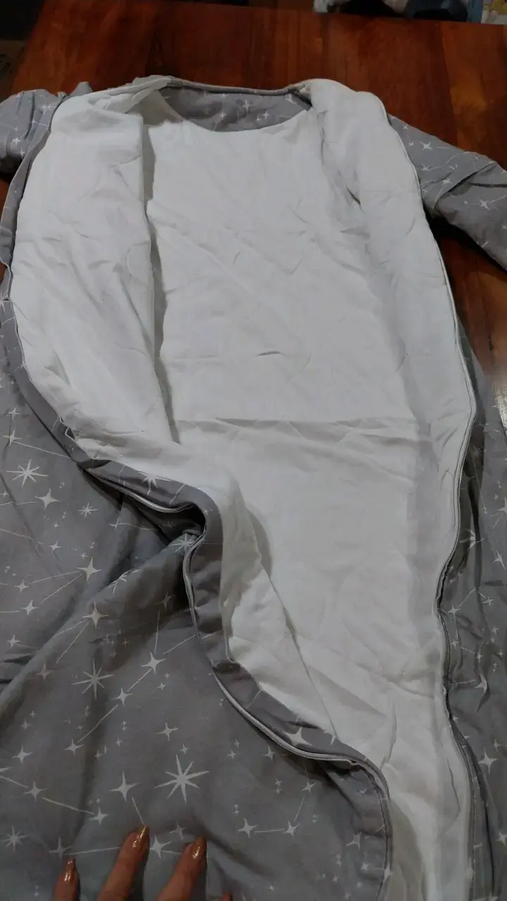 Saco de dormir para bebé gris con estrellas - 5