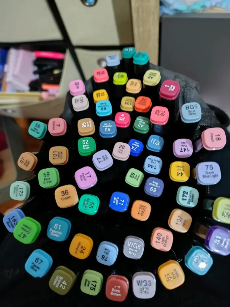 Set de marcadores de colores variados para arte y diseño - 1
