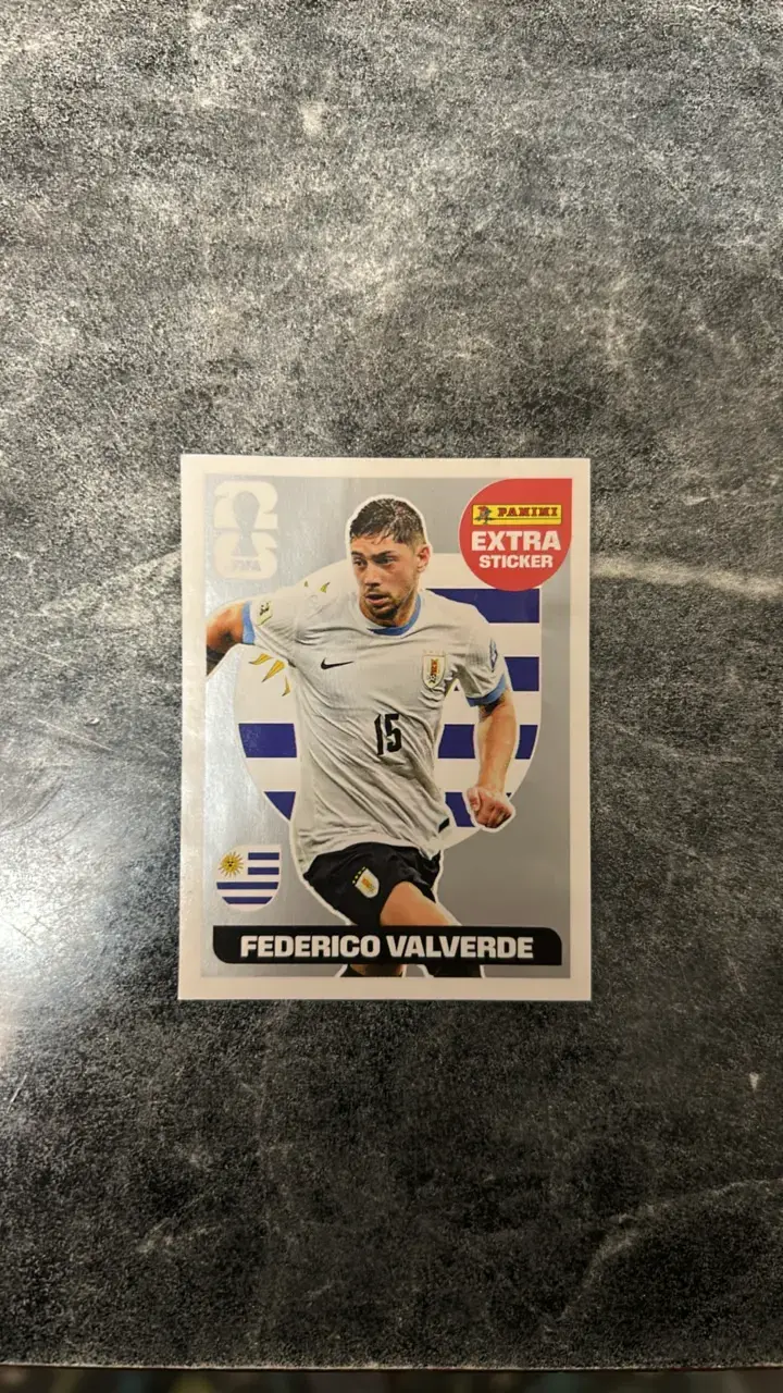 Lámina Panini Extra Sticker Federico Valverde Uruguay