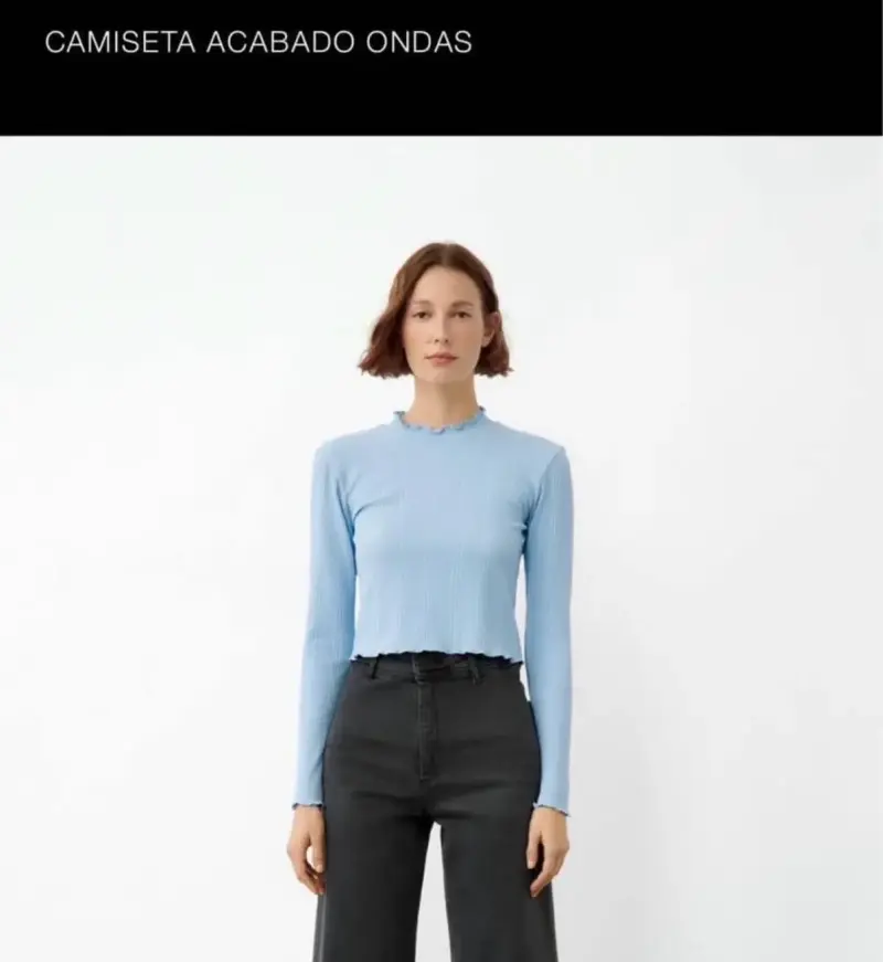 Camiseta acabado ondas ZARA - 2