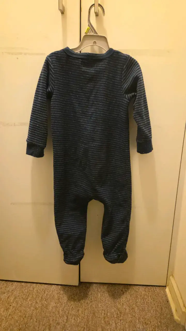 Pijama enterito para bebé azul con jirafa - 2