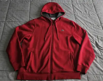 Polerón con capucha rojo Lacoste XL - miniatura 1