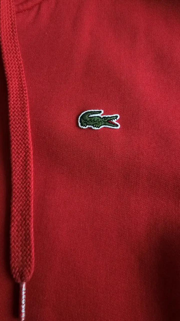 Polerón con capucha rojo Lacoste XL - 2