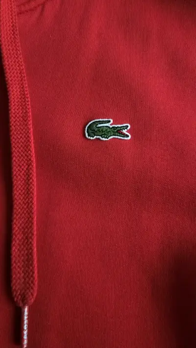 Polerón con capucha rojo Lacoste XL - miniatura 2