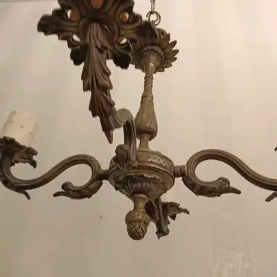 Lámpara de Techo Estilo Vintage de Bronce - miniatura 5