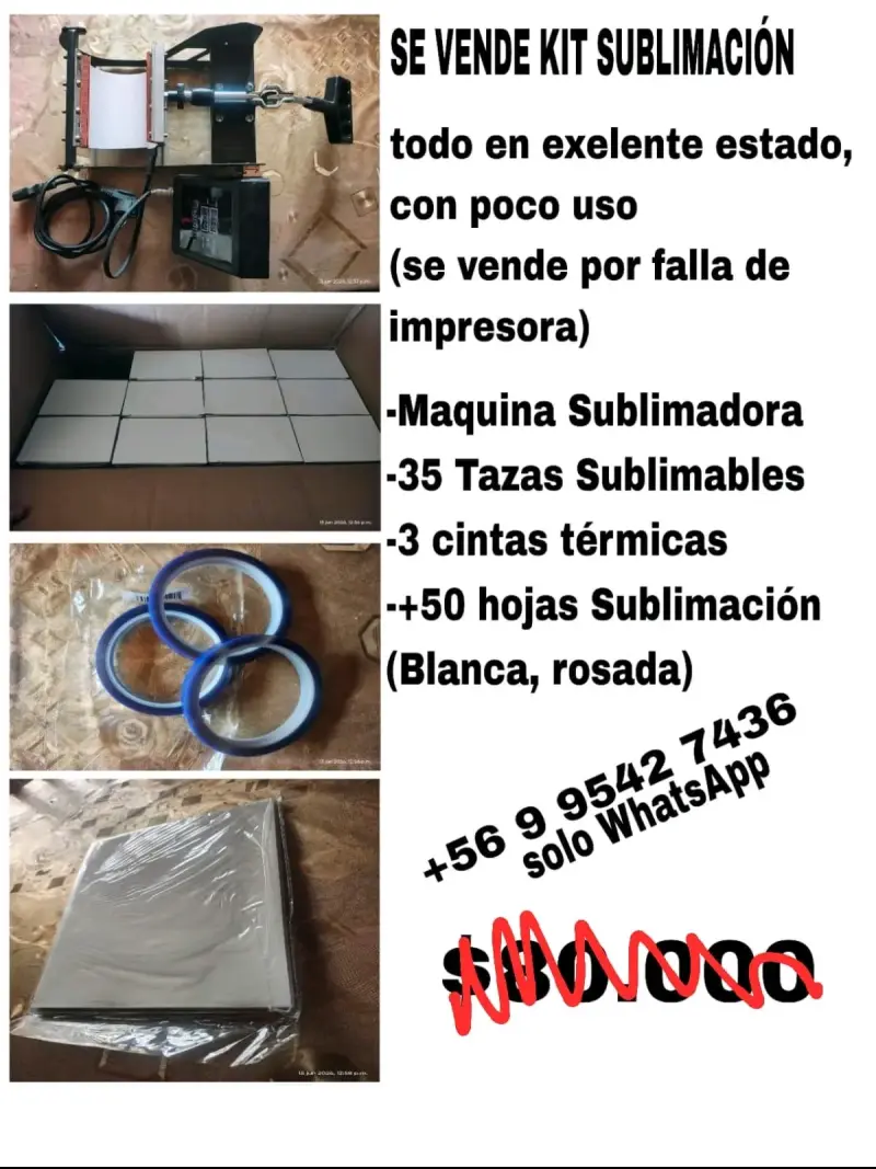 Kit de Sublimación Completo en Buen Estado