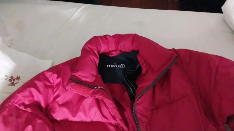 Chaqueta acolchada roja Match para mujer - 1