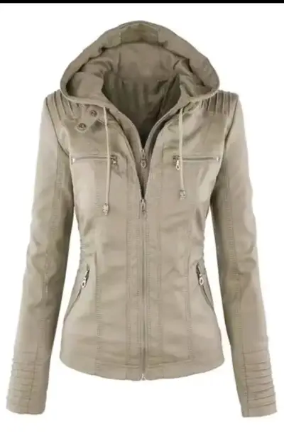 Chaqueta negra con capucha para mujer - miniatura 4