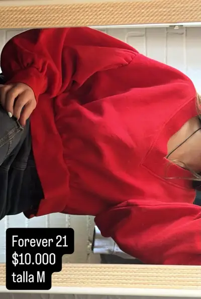Polerón rojo Forever 21 talla M - miniatura 1