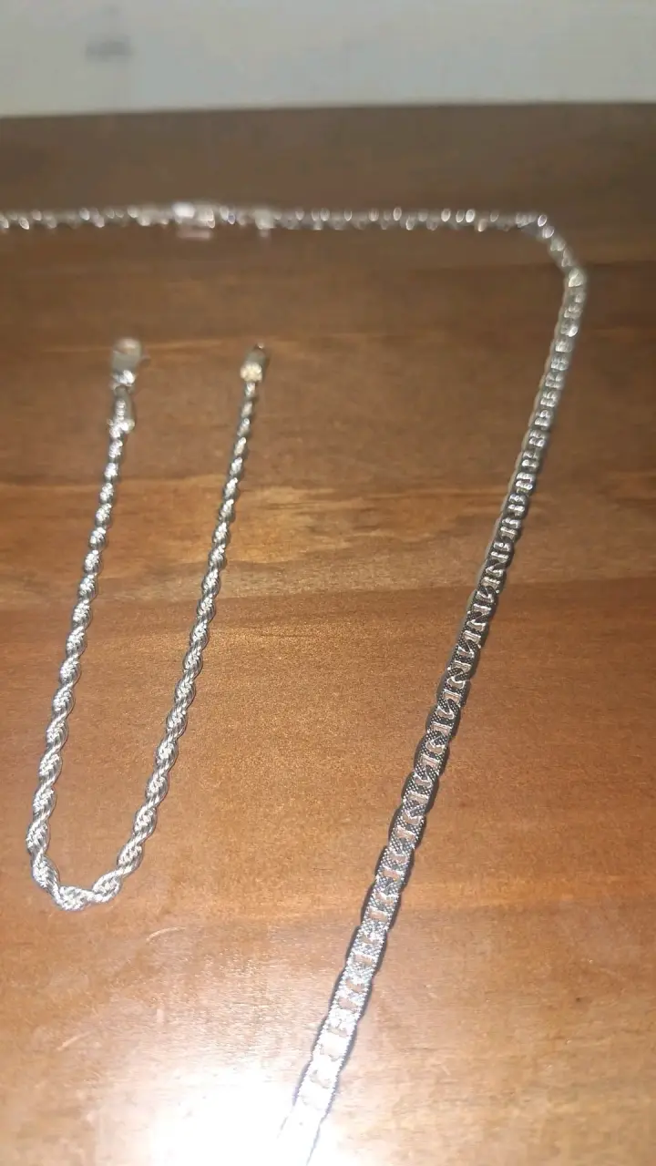 Conjunto de cadena y pulsera de plata 925 - 2