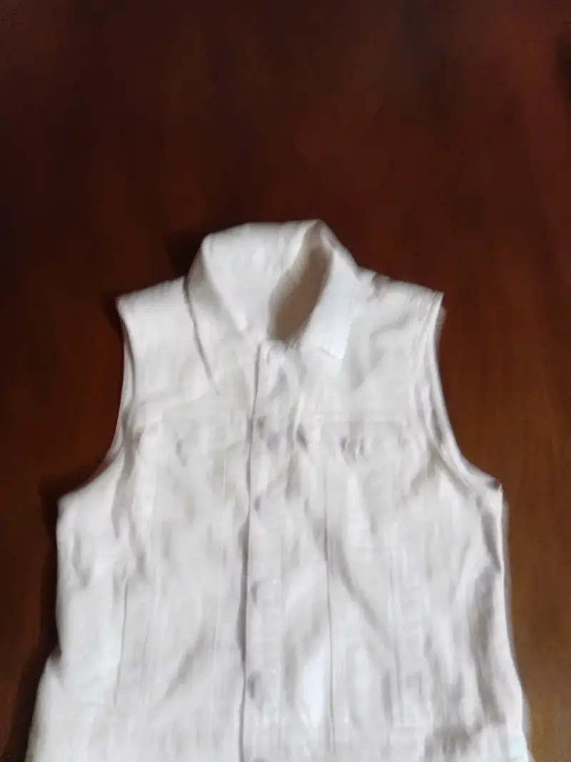 Chaqueta sin mangas blanco para mujer - 1
