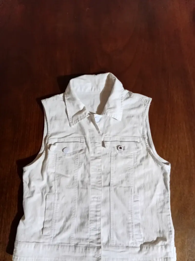 Chaqueta sin mangas blanco para mujer - 2