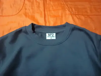 Polerón negro unisex casual de algodón - miniatura 2