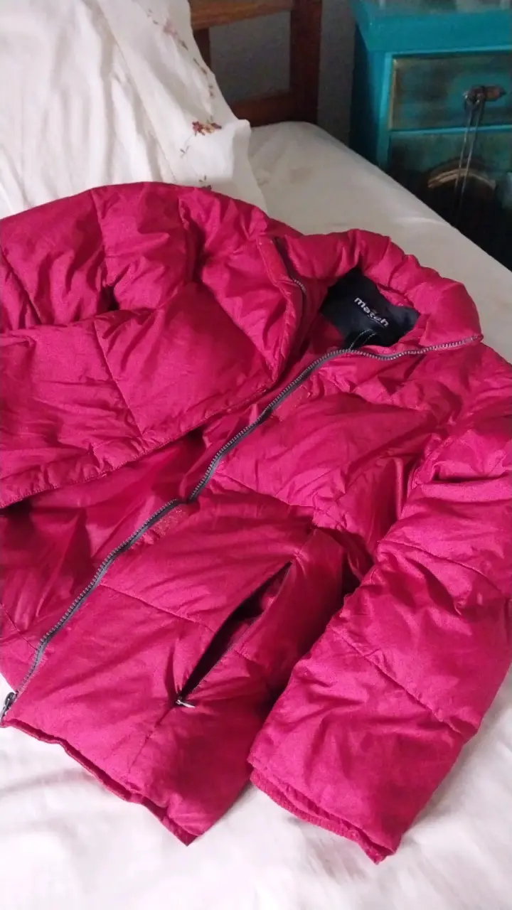 Chaqueta acolchada roja Match para invierno - 4