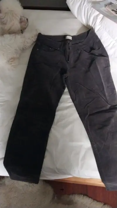 Pantalones de pana negros para hombre - miniatura 1