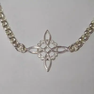 Pulsera nudo de bruja de plata italiana 925 - miniatura 3