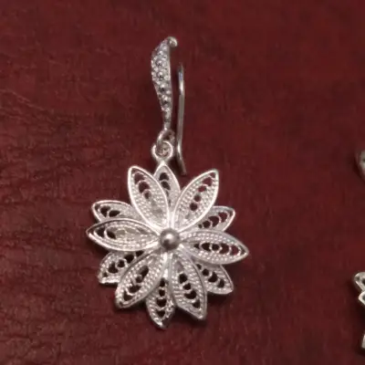 Set de joyería pulsera aros y colgante plata 950 - miniatura 4