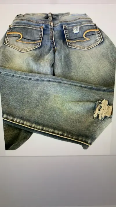Jeans American Eagle azul desgastado talla 14 - miniatura 4