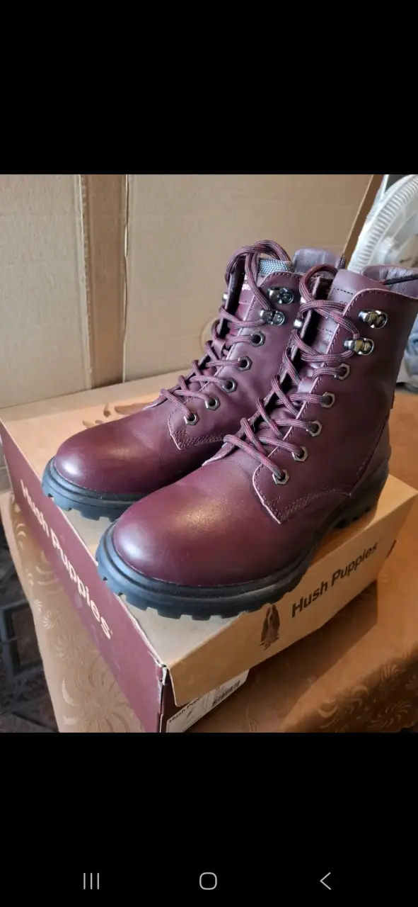 Botas de cuero Hush Puppies burdeos - 2
