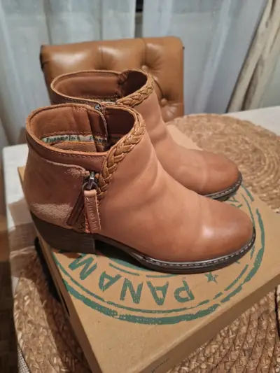 Botines de cuero marrón Panama Jack para mujer - miniatura 1