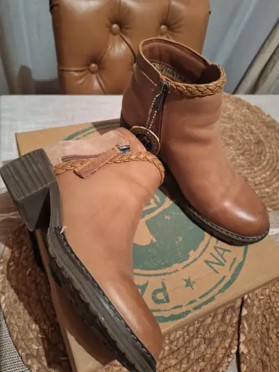 Botines de cuero marrón Panama Jack para mujer - miniatura 2