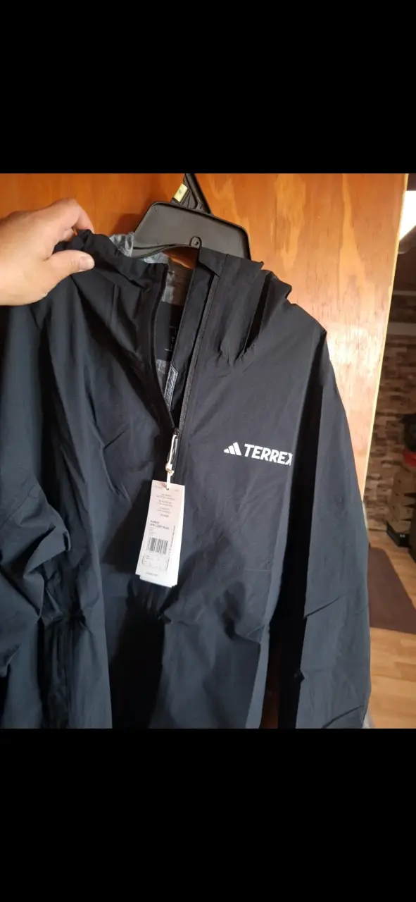 Chaqueta impermeable negra Adidas Terrex - 1