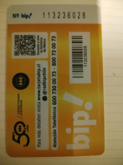 Tarjeta conmemorativa 50 años Metro de Santiago - miniatura 2