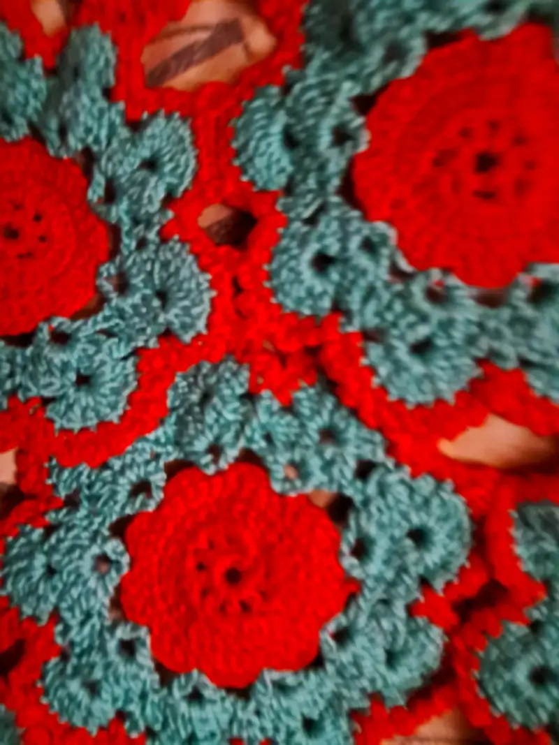 Set de tapetes tejidos a crochet coloridos - 5