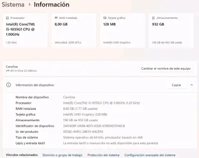 Computador de Escritorio HP con Monitor y Teclado - miniatura 2