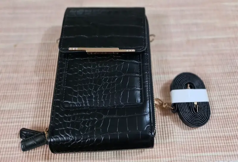 Mini Cartera Ecocuero textura Cocodrilo - 1