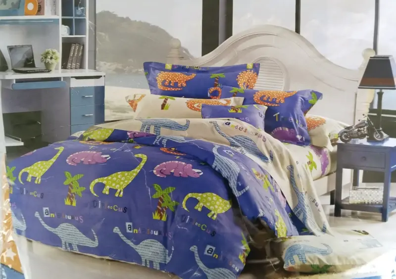 Juego de sábanas infantiles con diseño de dinosaurios - 1